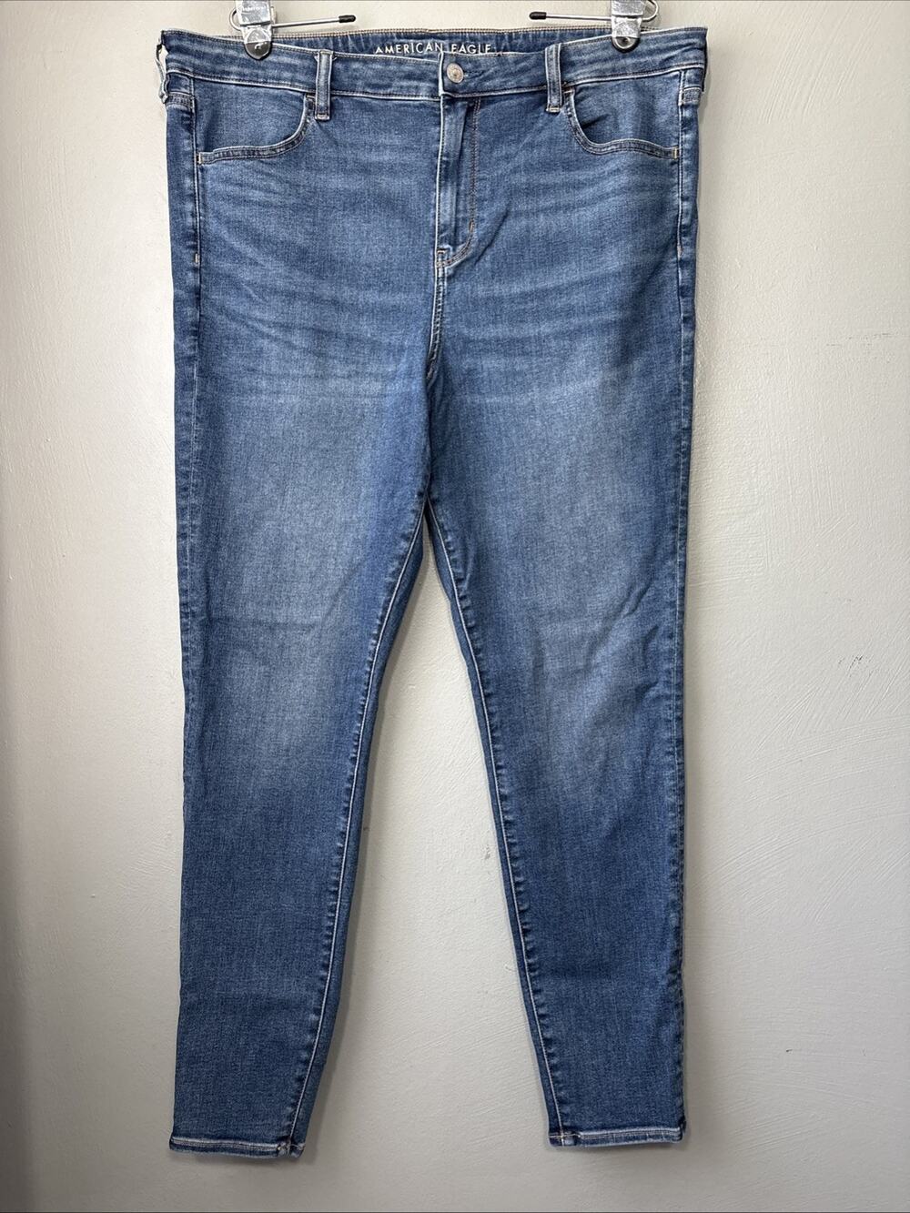 American Eagle Hi Rise Jegging Size 20 Long Blue Jeans Stretch Denim Skinny